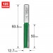 TREND C153DX12MMTC TWO FLUTE 12.7MM DIA X 50MM C/T