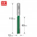 TREND C172X12MMTC TWO FLUTE 12MM DIA X 63MM CUT