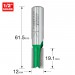 TREND C019X1/2TC TWO FLUTE 12MM DIA X 19MM CUT