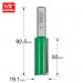 TREND C030BX1/2TC TWO FLUTE 19.1MM DIA X 50MM CUT