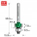 TREND C074AX1/4TC B/GUIDED OVOLO 1.6MM RAD