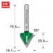 TREND C043AX1/4TC CHAMFER V GROOVE 60 DEG X 19MM DIA