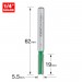 TREND C004AX1/4TC TWO FLUTE 5.5MM DIA X 19MM CUT