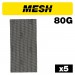TREND AB/HLF/80M MESH 1/2 SAND SHEET 5PC 115 X 230MM 80G