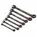 Draper Expert HI-TORQ  Metric Reversible Ratchet Combination Spanner Set, Black (7 Piece)