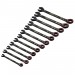 Draper Expert HI-TORQ  Metric Reversible Ratchet Combination Spanner Set, Black (12 Piece)
