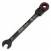 Draper Expert HI-TORQ Metric Flexible Head Ratchet Combination Spanner, 9mm, Black