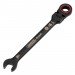 Draper Expert HI-TORQ Metric Flexible Head Ratchet Combination Spanner, 10mm, Black