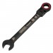 Draper Expert HI-TORQ Metric Flexible Head Ratchet Combination Spanner, 16mm, Black