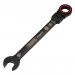 Draper Expert HI-TORQ Metric Flexible Head Ratchet Combination Spanner, 18mm, Black