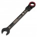 Draper Expert HI-TORQ Metric Flexible Head Ratchet Combination Spanner, 19mm, Black