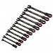 Draper Expert HI-TORQ Metric Flexible Head Ratchet Combination Spanner Set, Black (12 Piece)