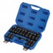 Draper HI-TORQ Metric Deep Impact Socket Set, 1/2\" Sq. Dr. (19 Piece)