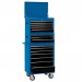 Combination Roller Cabinet and Tool Chest, 15 Drawer, 26\", Blue