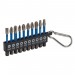 Draper Expert Impact Screwdriver Bit Set, 50mm, 1/4\" Hex (10 Piece)