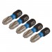 Draper Expert PZ-Type Impact Screwdriver Bits, No.3 x 25mm, 1/4\" Hex (Pack of 5)