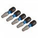 Draper Expert TX-STAR Impact Screwdriver Bits, T25 x 25mm, 1/4\" Hex (Pack of 5)