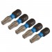 Draper Expert TX-STAR Impact Screwdriver Bits, T27 x 25mm, 1/4\" Hex (Pack of 5)