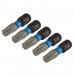 Draper Expert TX-STAR Impact Screwdriver Bits, T30 x 25mm, 1/4\" Hex (Pack of 5)