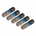 Draper Expert TX-STAR Impact Screwdriver Bits, T40 x 25mm, 1/4\" Hex (Pack of 5)