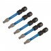 Draper Expert TX-STAR Impact Screwdriver Bits, T20 x 50mm, 1/4\" Hex (Pack of 5)