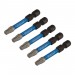 Draper Expert TX-STAR Impact Screwdriver Bits, T27 x 50mm, 1/4\" Hex (Pack of 5)