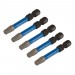 Draper Expert TX-STAR Impact Screwdriver Bits, T30 x 50mm, 1/4\" Hex (Pack of 5)