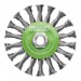 Stainless-Steel Twist-Knot Flat Wire Wheel Brush, 115mm, M14