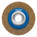 Brassed Steel Bench Grinder Wire Wheel Brush, 150 x 31.75mm