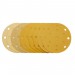 Gold Sanding Discs with Hook & Loop, 150mm, Assorted Grit - 120G, 180G, 240G, 320G, 400G, 15 Dust Extraction Holes (Pack
