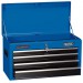 Tool Chest, 4 Drawer, 26\", Blue