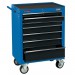 Roller Tool Cabinet, 7 Drawer, 26\", Blue