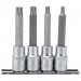 Spline Socket Bit Set, 1/2\" Sq. Dr. (4 Piece)