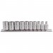 Metric Socket on Metal Rail, 1/4\" Sq. Dr. (10 Piece)