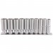 Deep Socket Set on Metal Rail, 3/8\" Sq. Dr. (10 Piece)