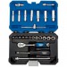 Draper Expert Metric Socket Set, 1/4\" Sq. Dr., Blue (25 Piece)