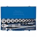 Draper Expert Metric Socket Set in Metal Case, 3/4\" Sq. Dr. (17 Piece)