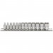 Draper Expert Metric Socket Set on a Metal Rail, 1/4\" Sq. Dr. (13 Piece)