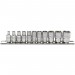 Imperial Socket Set on a Metal Rail, 1/4\" Sq. Dr. (11 Piece)