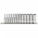 Deep Metric Socket Set on a Metal Rail, 1/4\" Sq. Dr. (13 Piece)