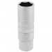 10mm Thread 6 Point Satin Chrome Spark Plug Socket, 3/8\" Sq. Dr., 16mm