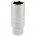 12mm Thread 6 Point Satin Chrome Spark Plug Socket, 3/8\" Sq. Dr., 18mm