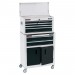 Combined Roller Cabinet and Tool Chest, 6 Drawer, 24\", White