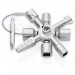KNIPEX 00 11 01 TwinKey Control Cabinet Key for all standard cabinets and shut-off systems, 92mm