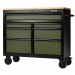 BUNKER 7 Drawer Workbench Roller Tool Cabinet, 41\", Green