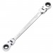 Draper HI-TORQ Metric Flexible Head Double Ring Ratchet Spanner, 8 x 9mm