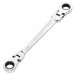 Draper HI-TORQ Metric Flexible Head Double Ring Ratchet Spanner, 12 x 13mm