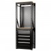 BUNKER 13 Piece Modular Storage Combo 2 Tier Racking with Hardwood Shelving, Pegboard and Floor Cabinet, 750mm