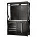 BUNKER 15 Piece Modular Storage Combo 2 Tier Racking with Stainless Steel Shelving, Pegboards and Floor Cabinets, 1500mm