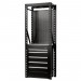 BUNKER 13 Piece Modular Storage Combo 2 Tier Racking with Stainless Steel Shelving, Pegboard and Floor Cabinet, 750mm